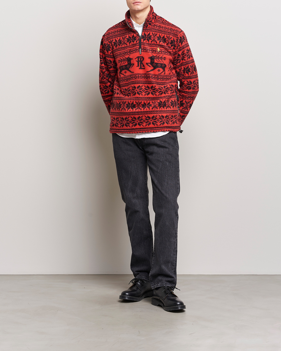 Mies | Puserot | Polo Ralph Lauren | Fairisle Half Zip Sweater Martin Red
