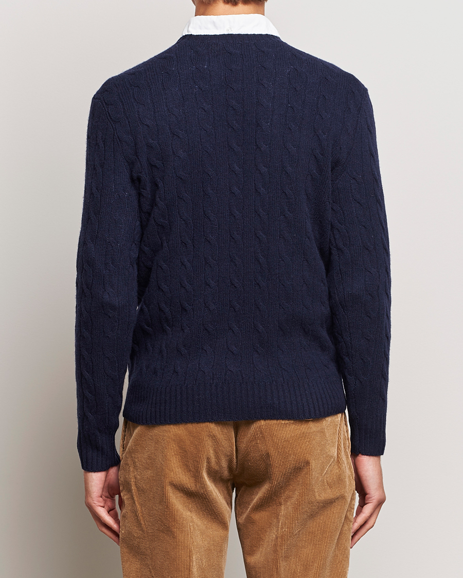Mies | Puserot | Polo Ralph Lauren | Wool/Cashmere Cable Crew Neck Hunter Navy