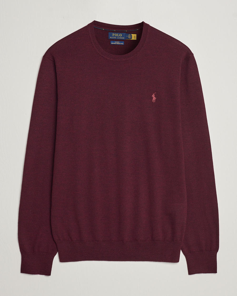 Mies | Puserot | Polo Ralph Lauren | Merino Crew Neck Pullover Aged Wine Heather