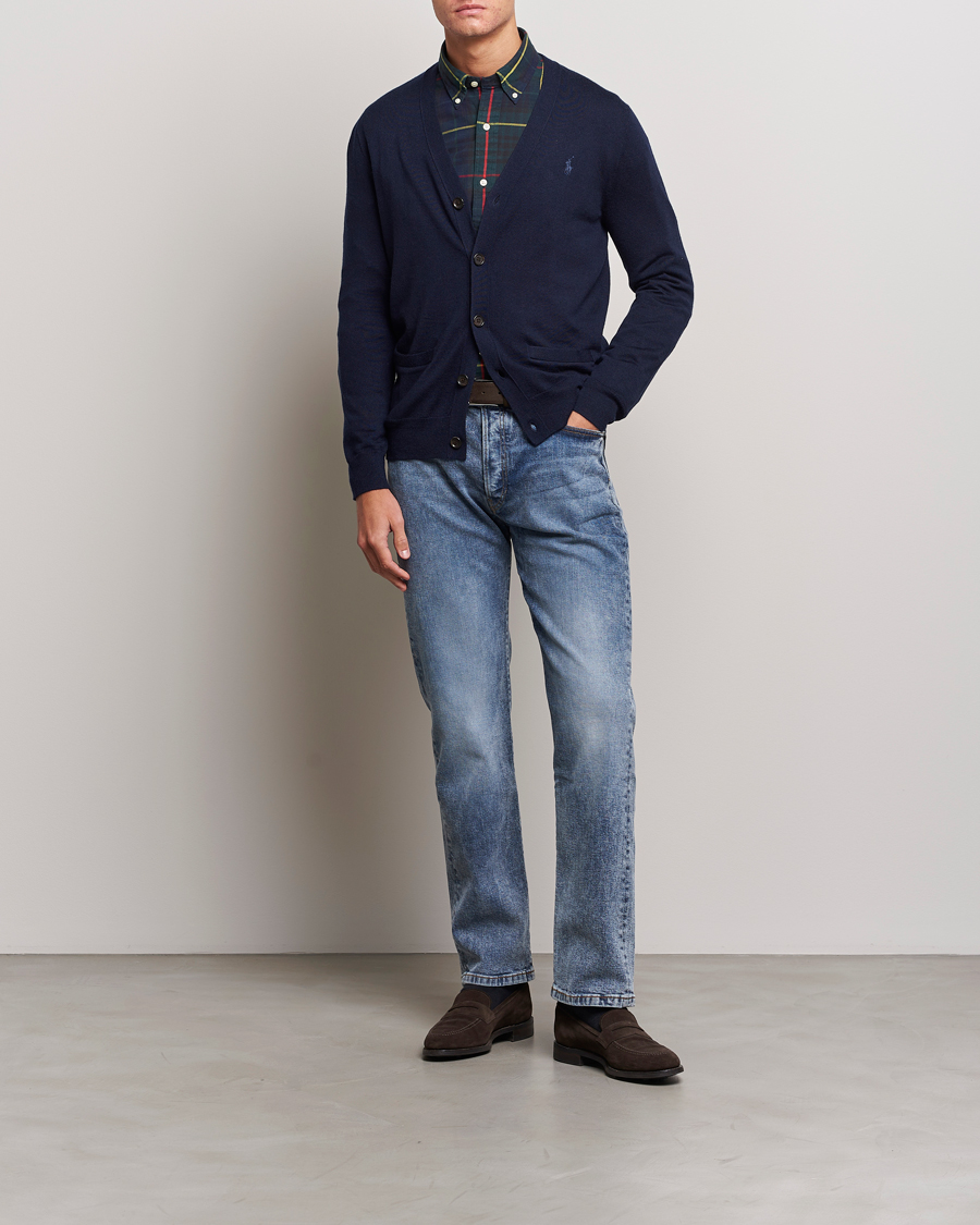 Mies | Puserot | Polo Ralph Lauren | Merino Knitted Cardigan Hunter Navy