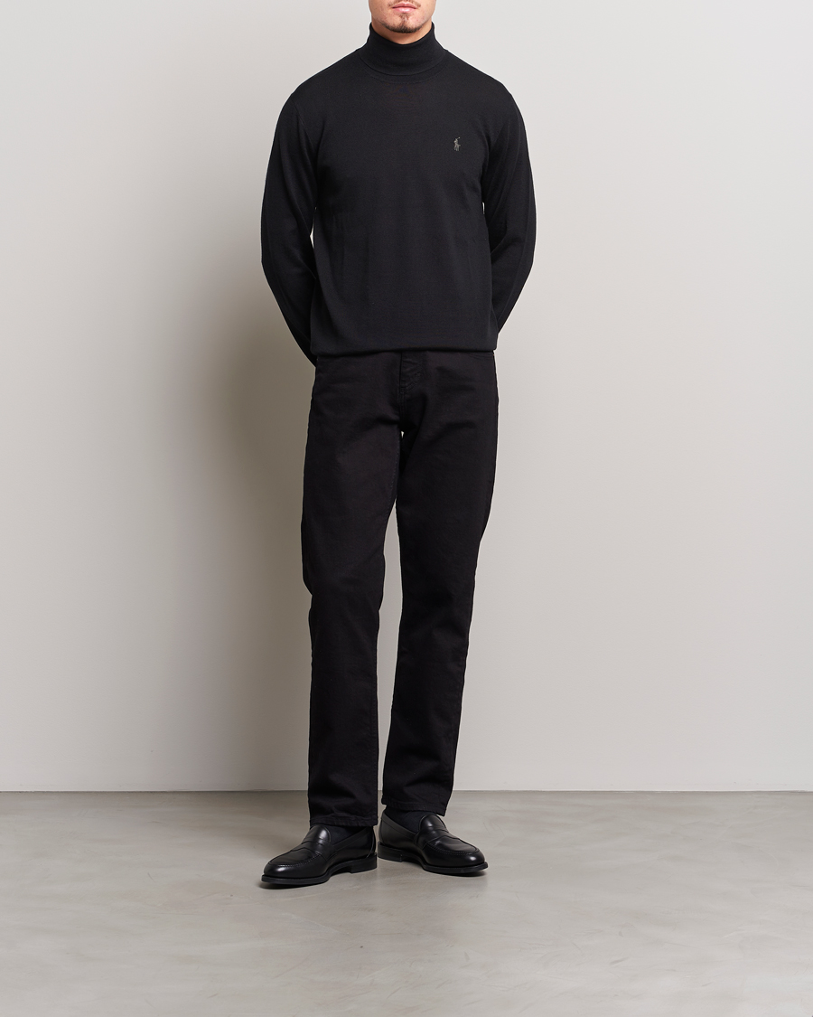 Mies | Puserot | Polo Ralph Lauren | Merino Knitted Rollneck Black