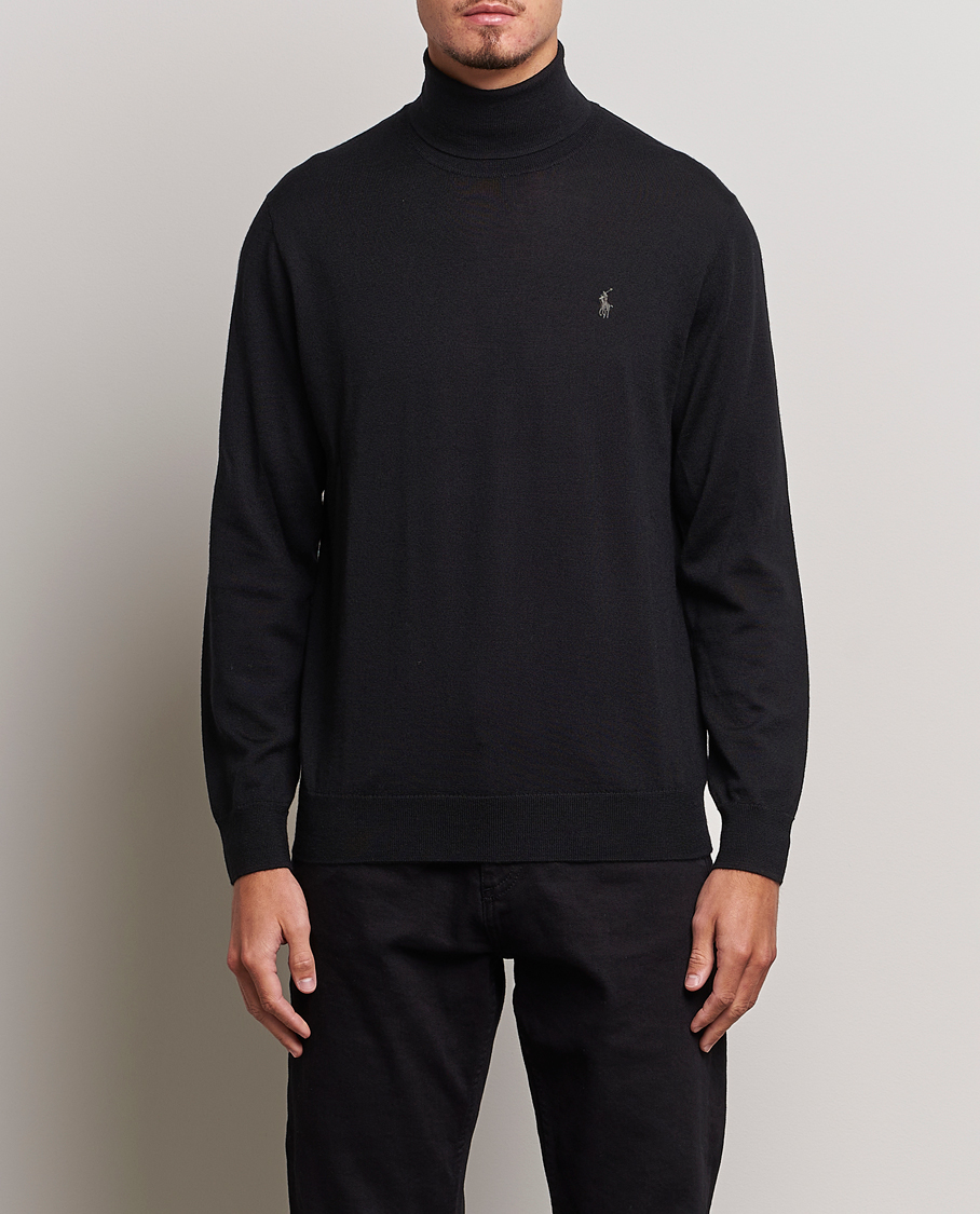 Mies | Puserot | Polo Ralph Lauren | Merino Knitted Rollneck Black