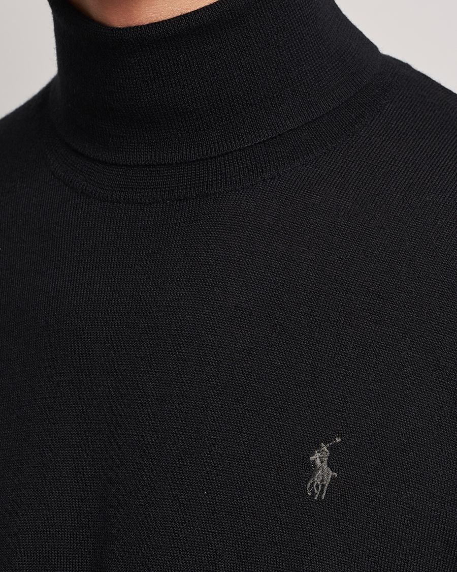 Mies | Puserot | Polo Ralph Lauren | Merino Knitted Rollneck Black
