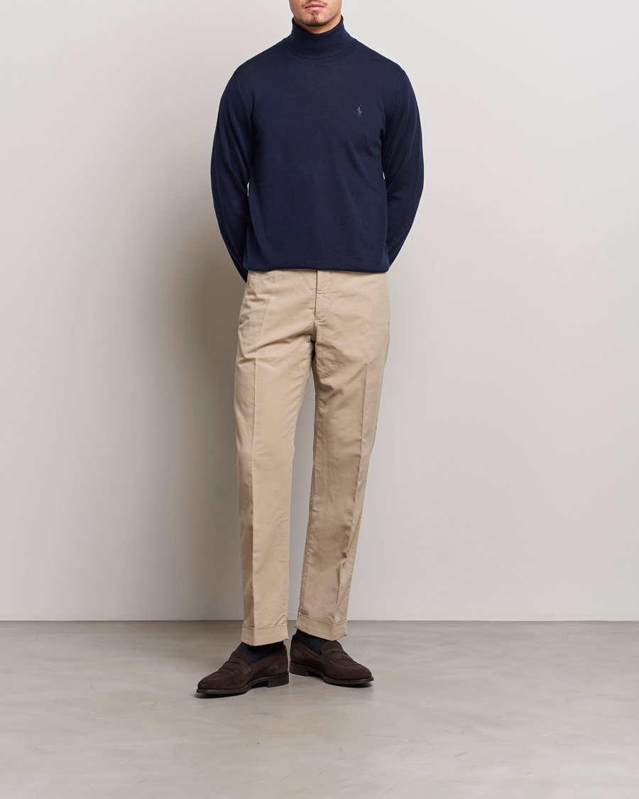 Mies | Puserot | Polo Ralph Lauren | Merino Knitted Rollneck Hunter Navy