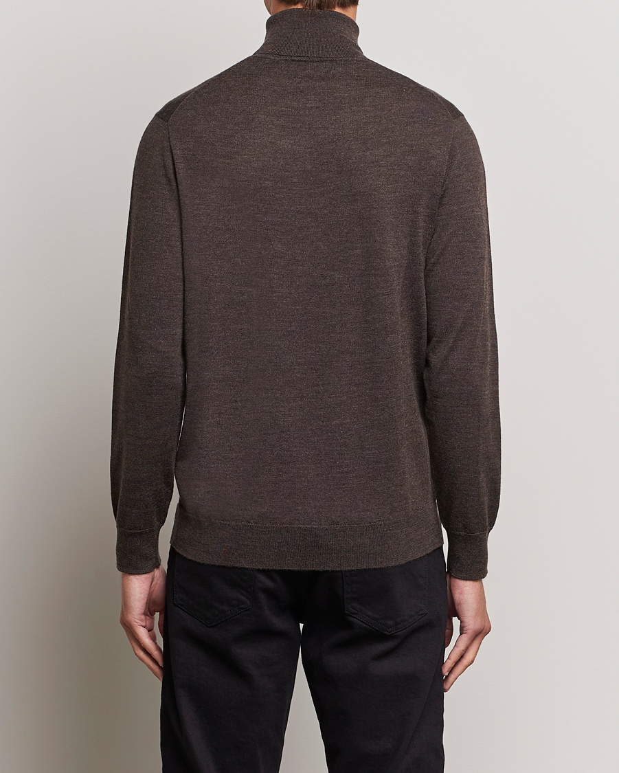Mies | Puserot | Polo Ralph Lauren | Merino Knitted Rollneck Brown Heather