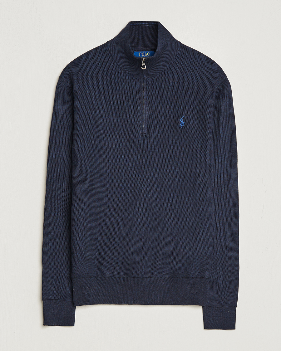 Mies | Puserot | Polo Ralph Lauren | Textured Half Zip Navy Heather