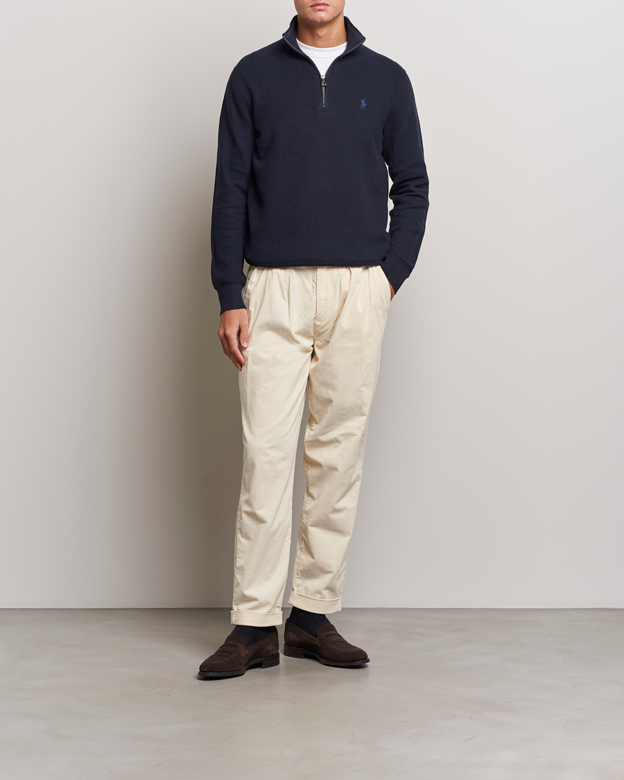 Mies | Puserot | Polo Ralph Lauren | Textured Half Zip Navy Heather
