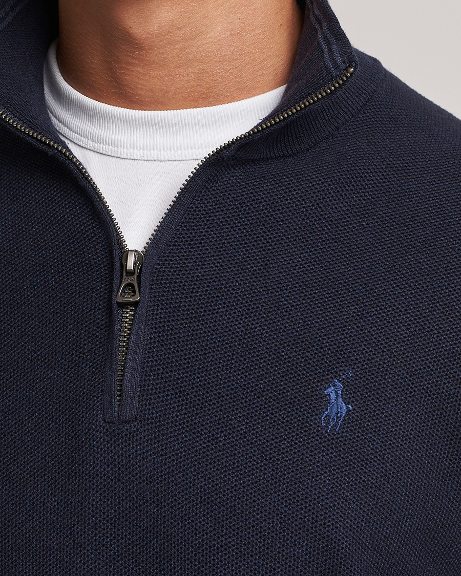 Mies | Puserot | Polo Ralph Lauren | Textured Half Zip Navy Heather