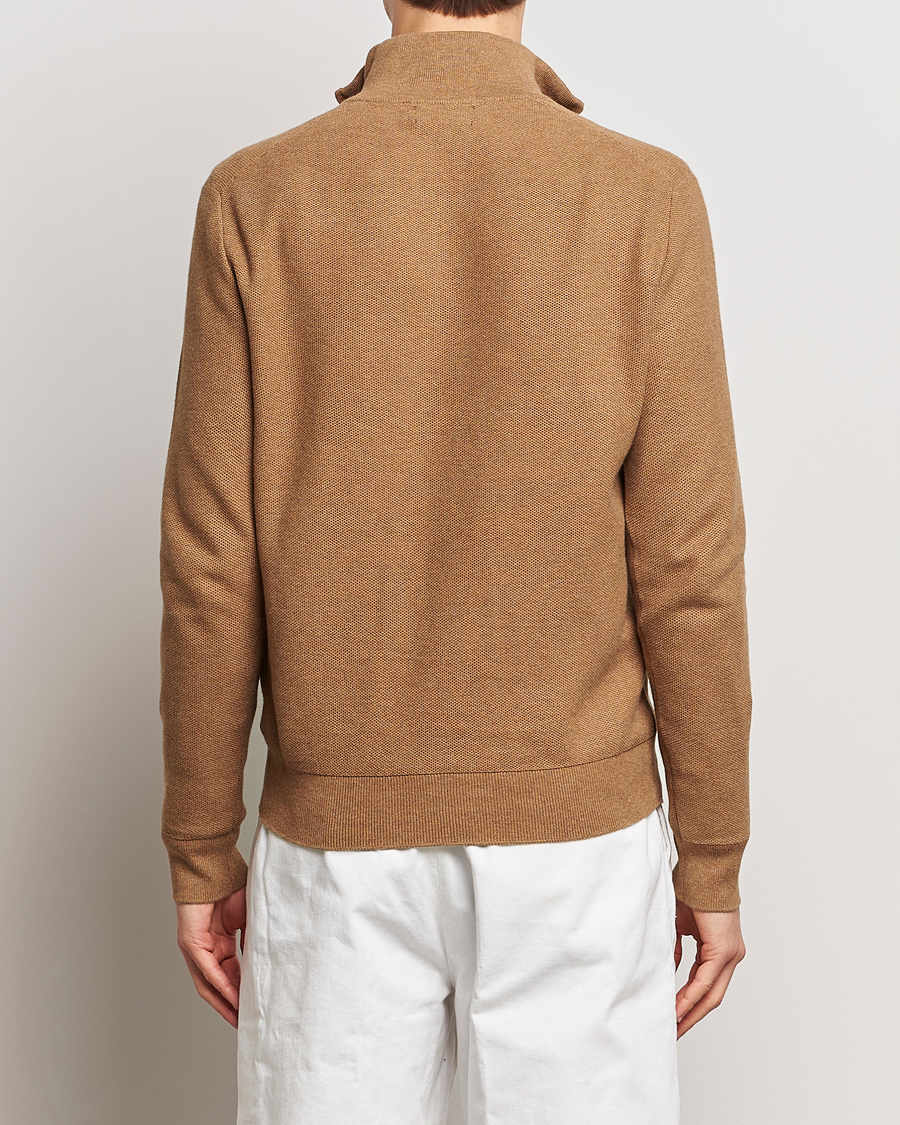 Mies | Puserot | Polo Ralph Lauren | Textured Half Zip Latte Brown Heather