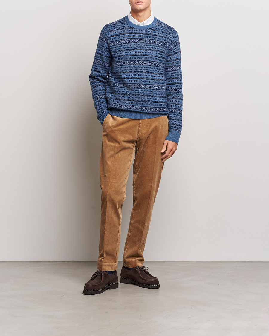Mies | Puserot | Polo Ralph Lauren | Wool/Cashmere Fairisle Sweater Navy
