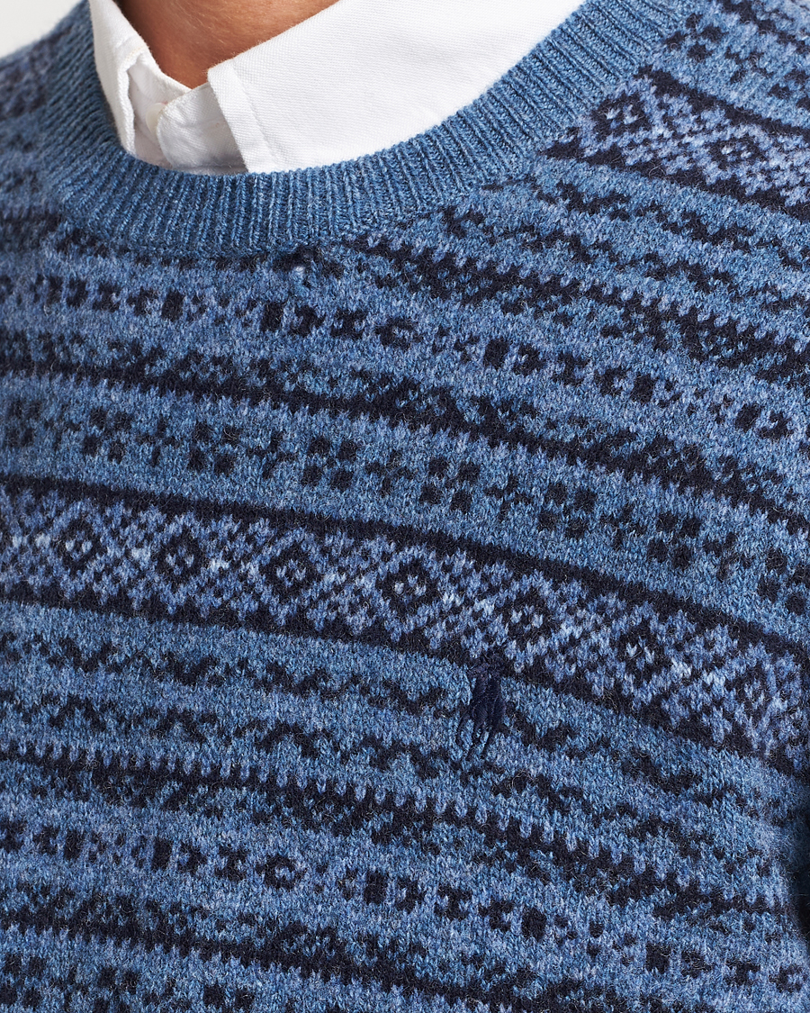 Mies | Puserot | Polo Ralph Lauren | Wool/Cashmere Fairisle Sweater Navy