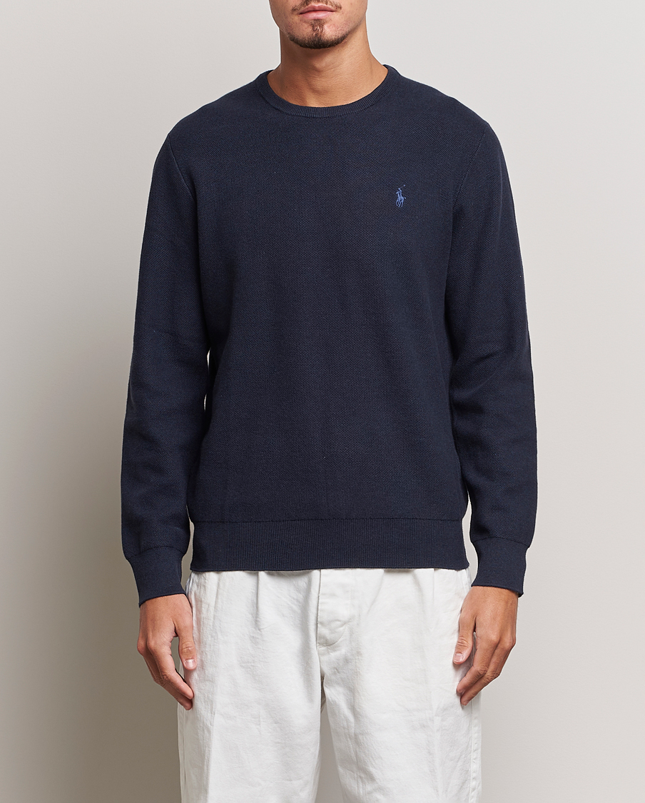 Mies |  | Polo Ralph Lauren | Textured Crew Neck Sweater Navy Heather