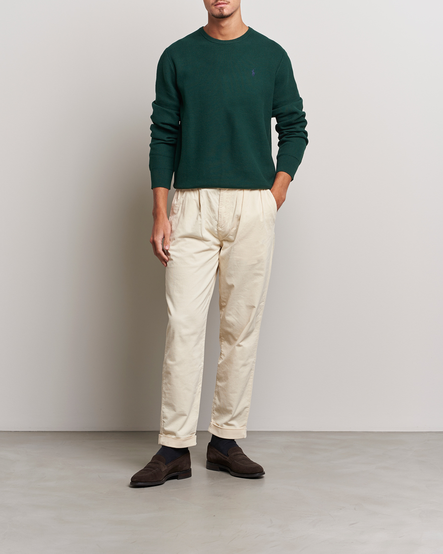 Mies | Puserot | Polo Ralph Lauren | Textured Crew Neck Sweater Hunt Club Green