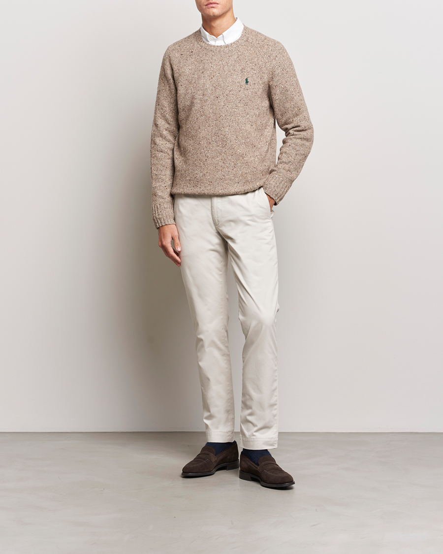 Mies | Puserot | Polo Ralph Lauren | Wool Knitted Donegal Sweater Bark