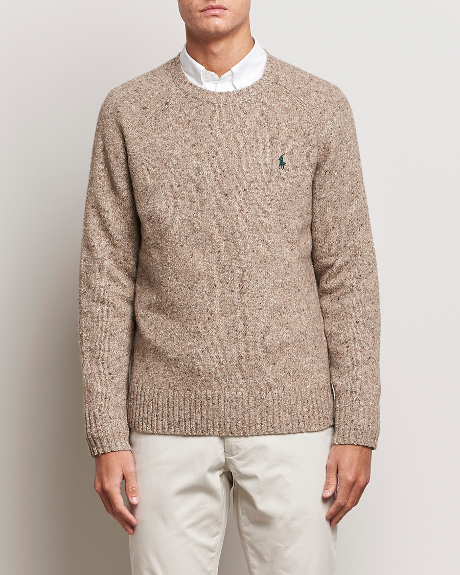 Mies | Puserot | Polo Ralph Lauren | Wool Knitted Donegal Sweater Bark