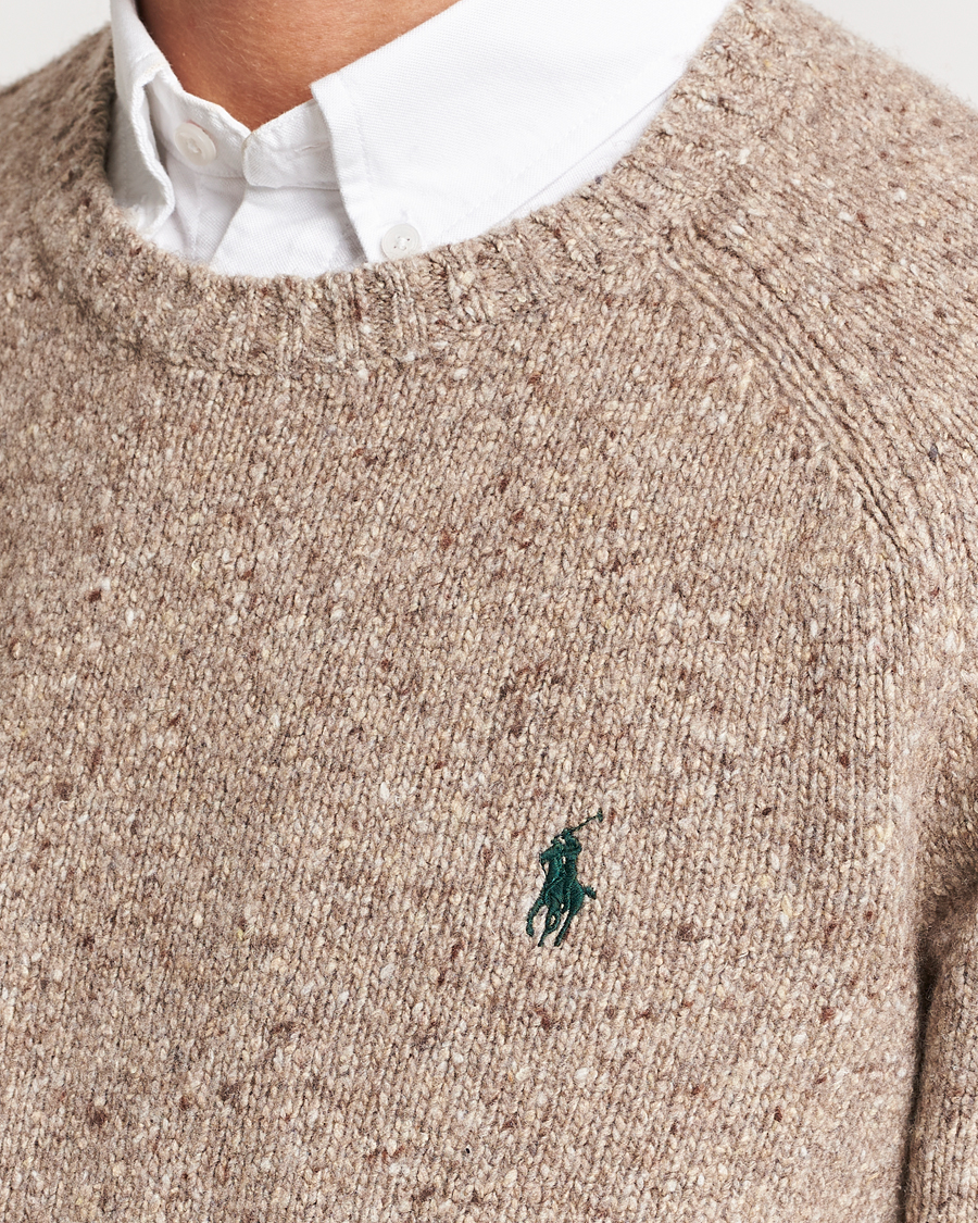Mies | Puserot | Polo Ralph Lauren | Wool Knitted Donegal Sweater Bark