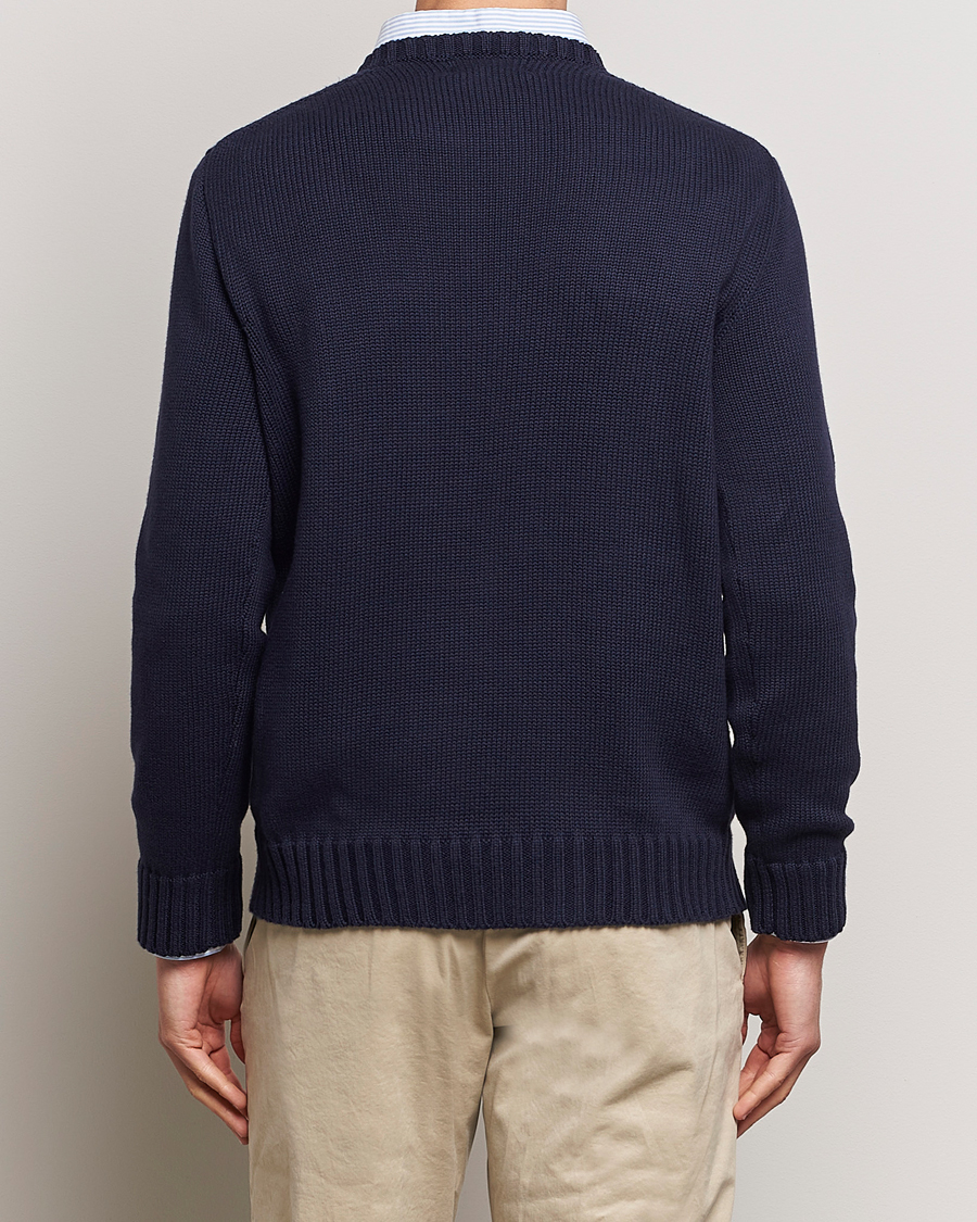 Mies | Puserot | Polo Ralph Lauren | Cotton Knitted Flag Sweater Hunter Navy