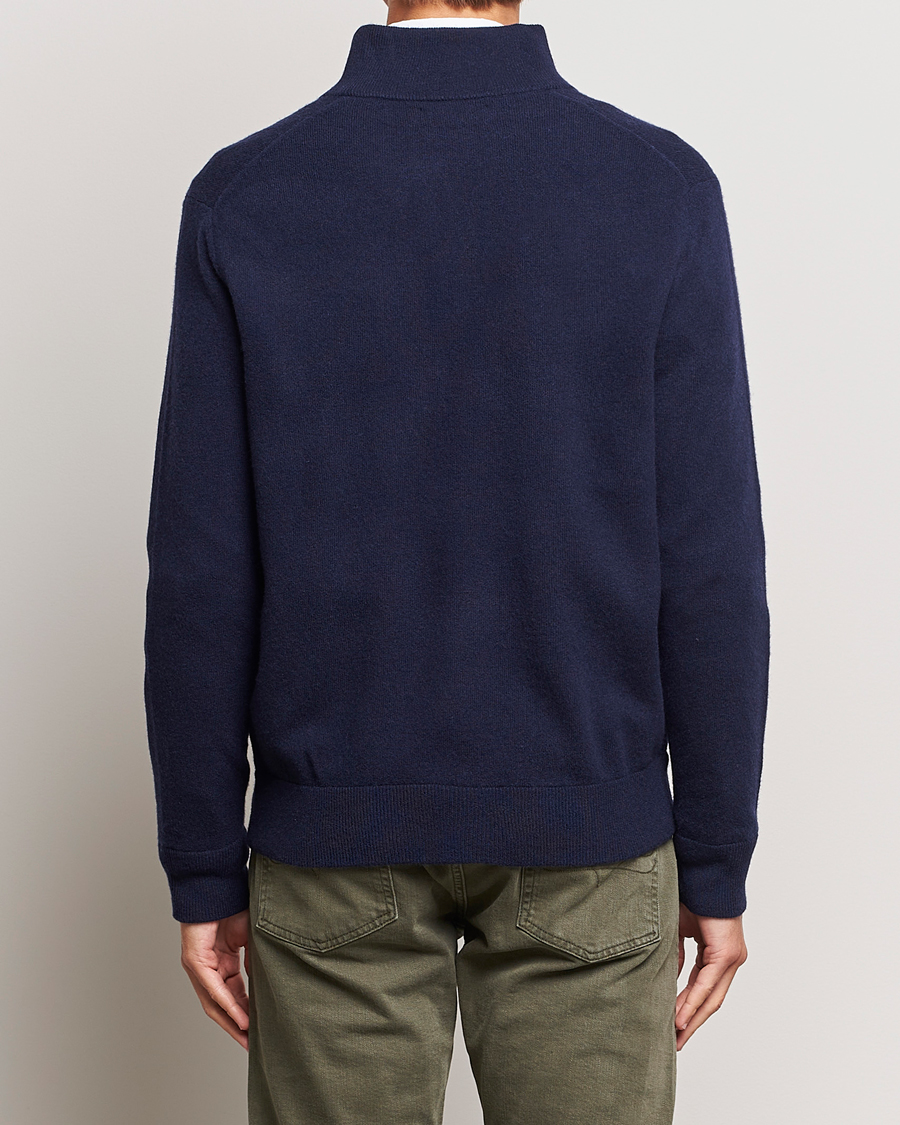Mies | Puserot | Polo Ralph Lauren | Merino Knitted Full Zip Sweater Hunter Navy