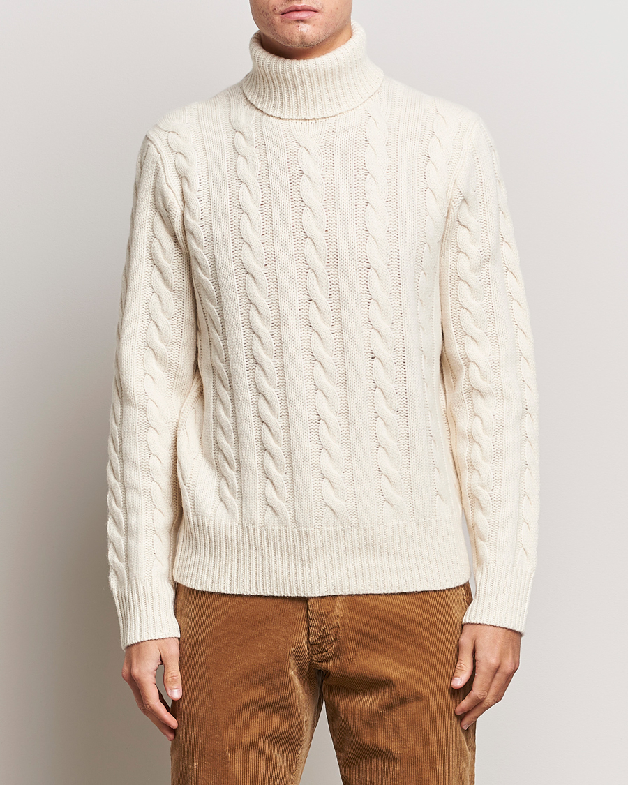 Mies |  | Polo Ralph Lauren | Wool Structured Knitted Sweater Andover Cream