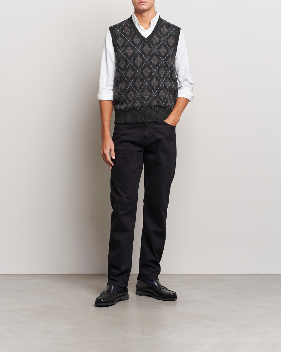 Mies | Puserot | Polo Ralph Lauren | Wool Argyle Slipover Charcoal