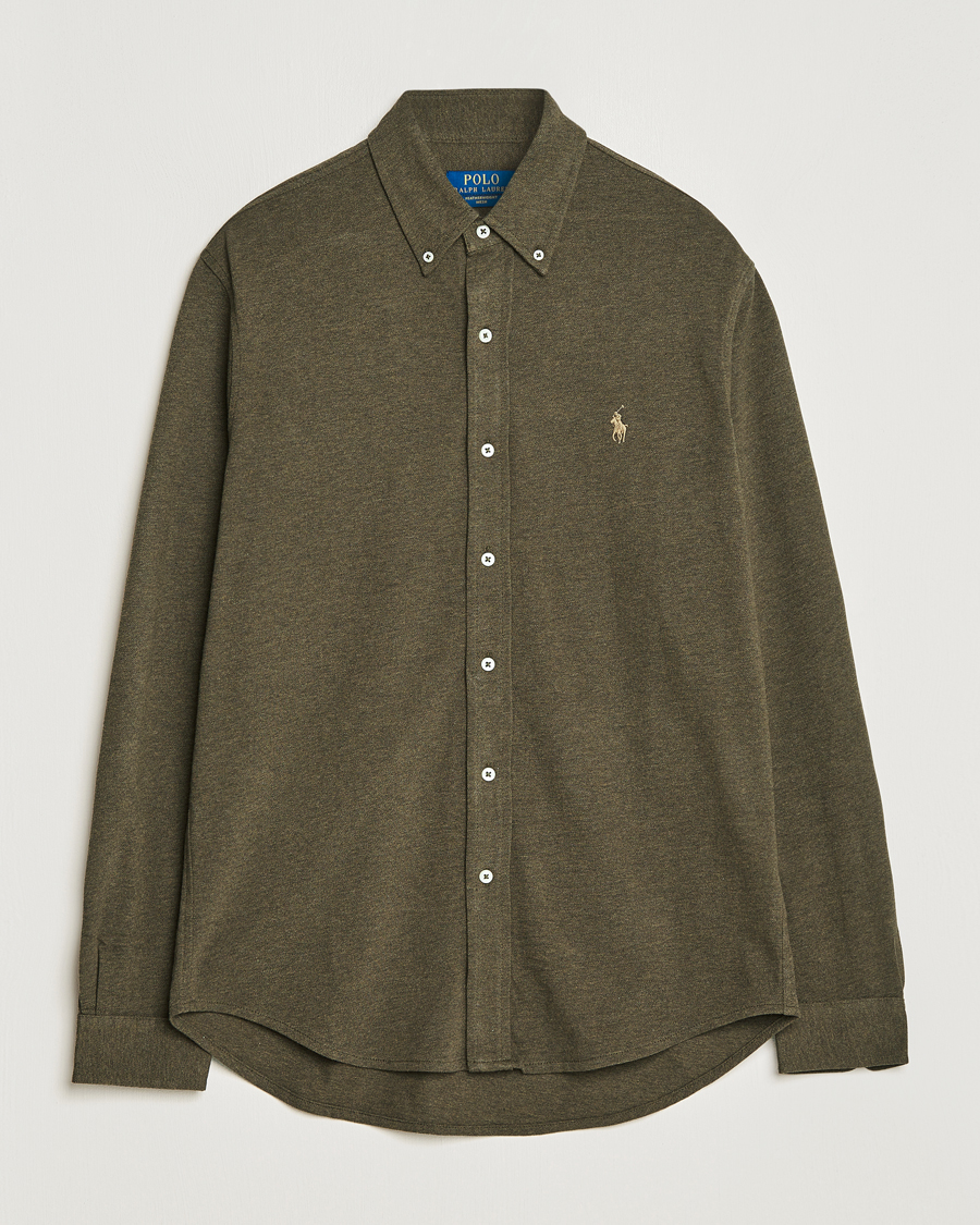 Mies | Kauluspaidat | Polo Ralph Lauren | Featherweight Mesh Shirt Wilson Olive Heather