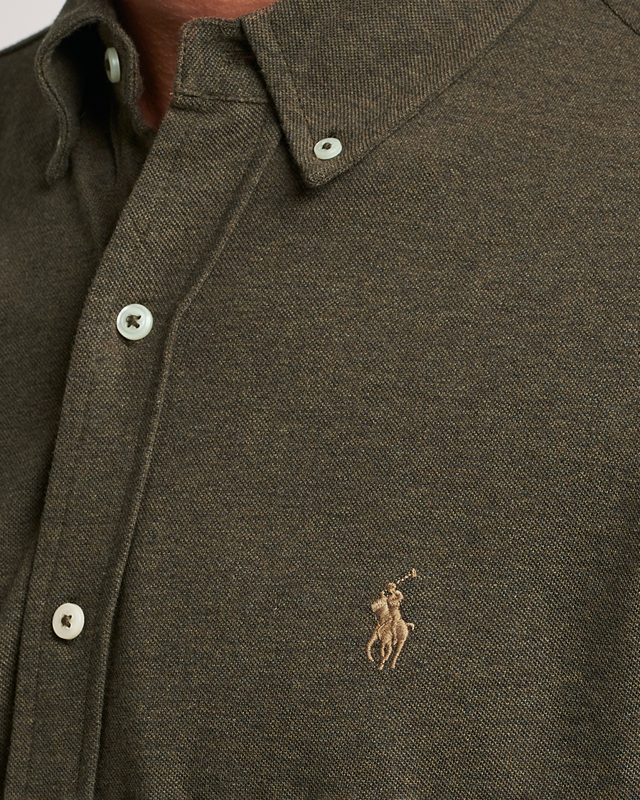 Mies | Kauluspaidat | Polo Ralph Lauren | Featherweight Mesh Shirt Wilson Olive Heather