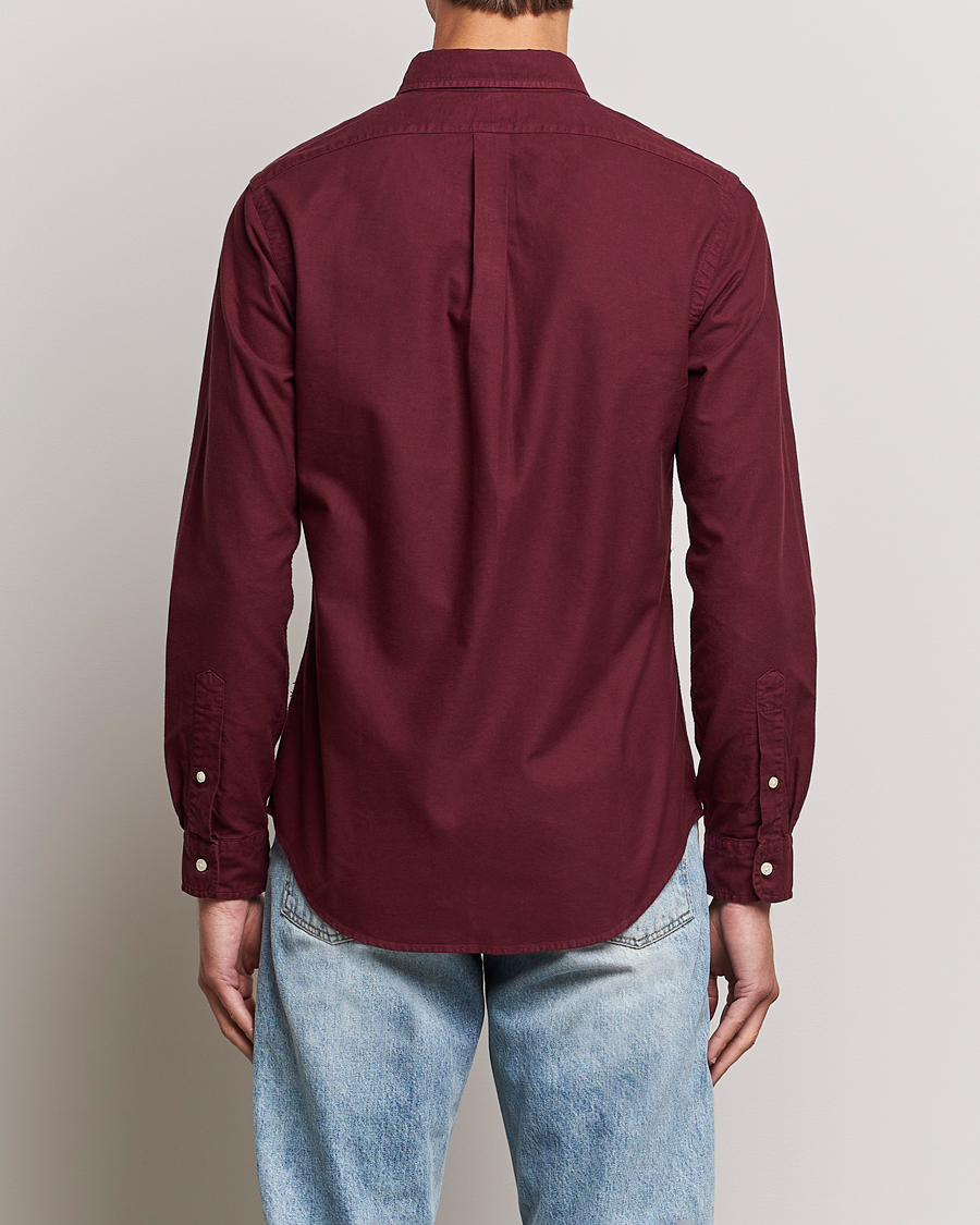 Mies | Kauluspaidat | Polo Ralph Lauren | Slim Fit Garment Dyed Oxford Harvard Wine