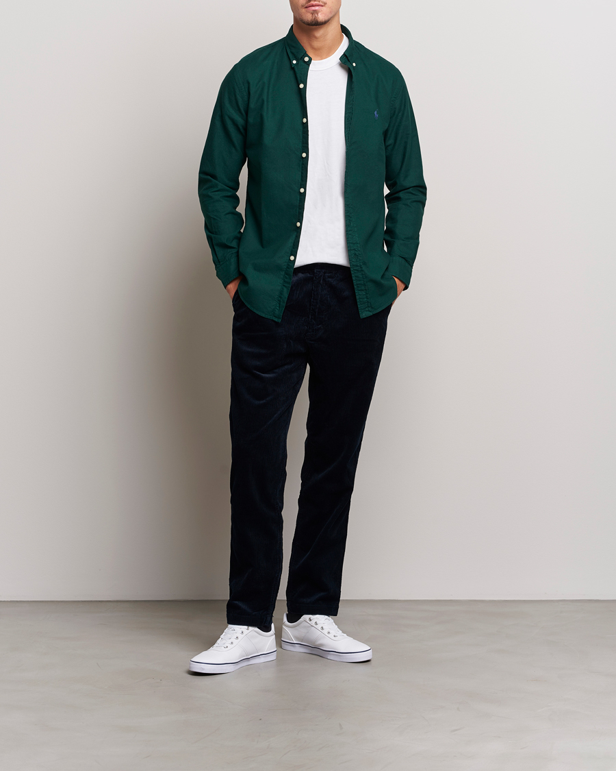 Mies | Kauluspaidat | Polo Ralph Lauren | Slim Fit Garment Dyed Oxford Moss Agate