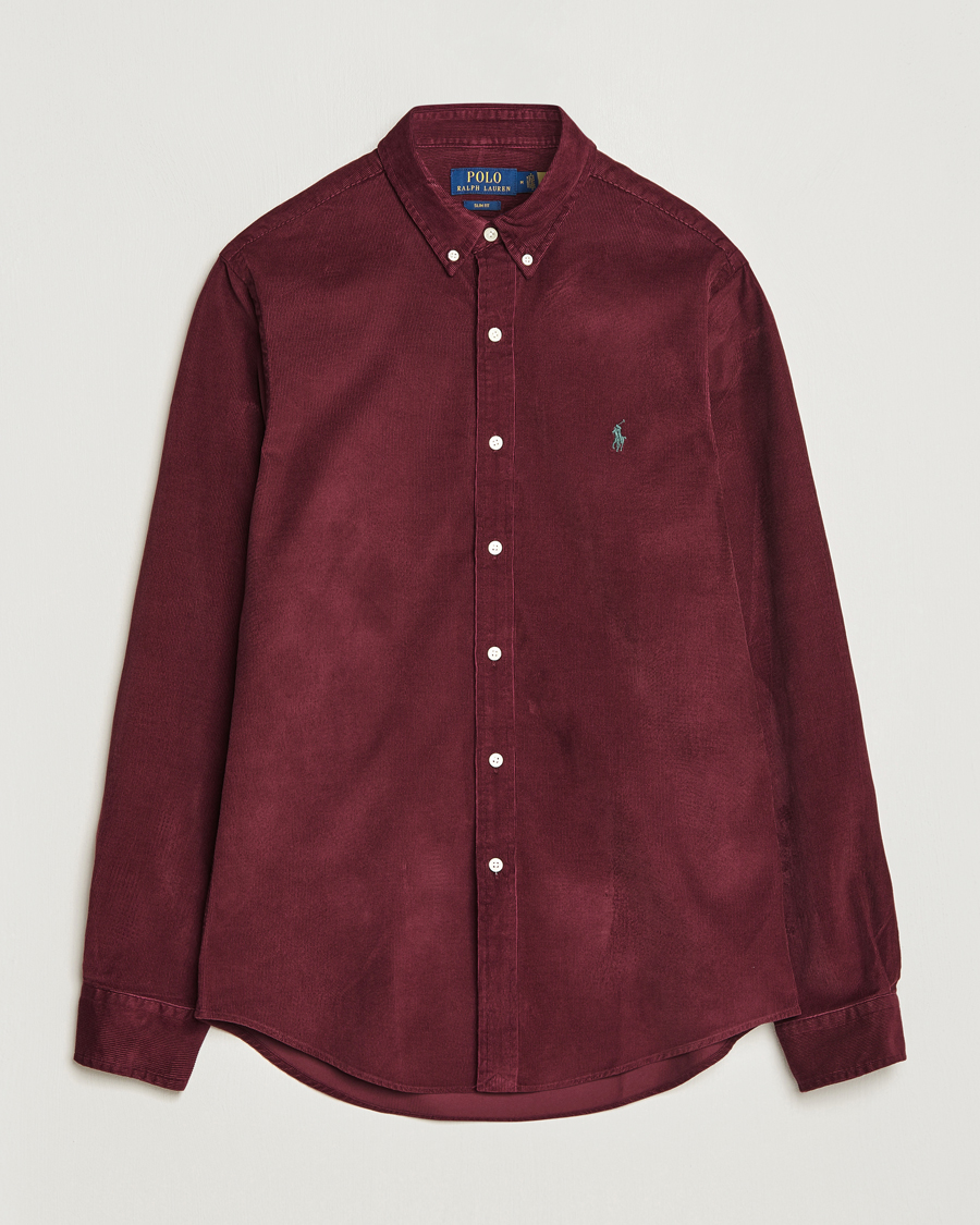 Mies | Kauluspaidat | Polo Ralph Lauren | Slim Fit Corduroy Shirt Harvard Wine