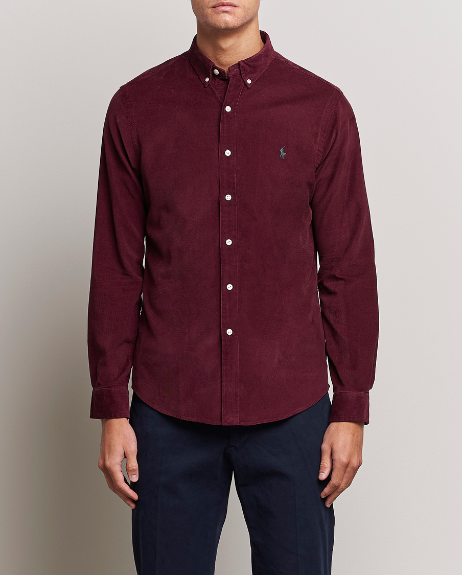Mies | Kauluspaidat | Polo Ralph Lauren | Slim Fit Corduroy Shirt Harvard Wine