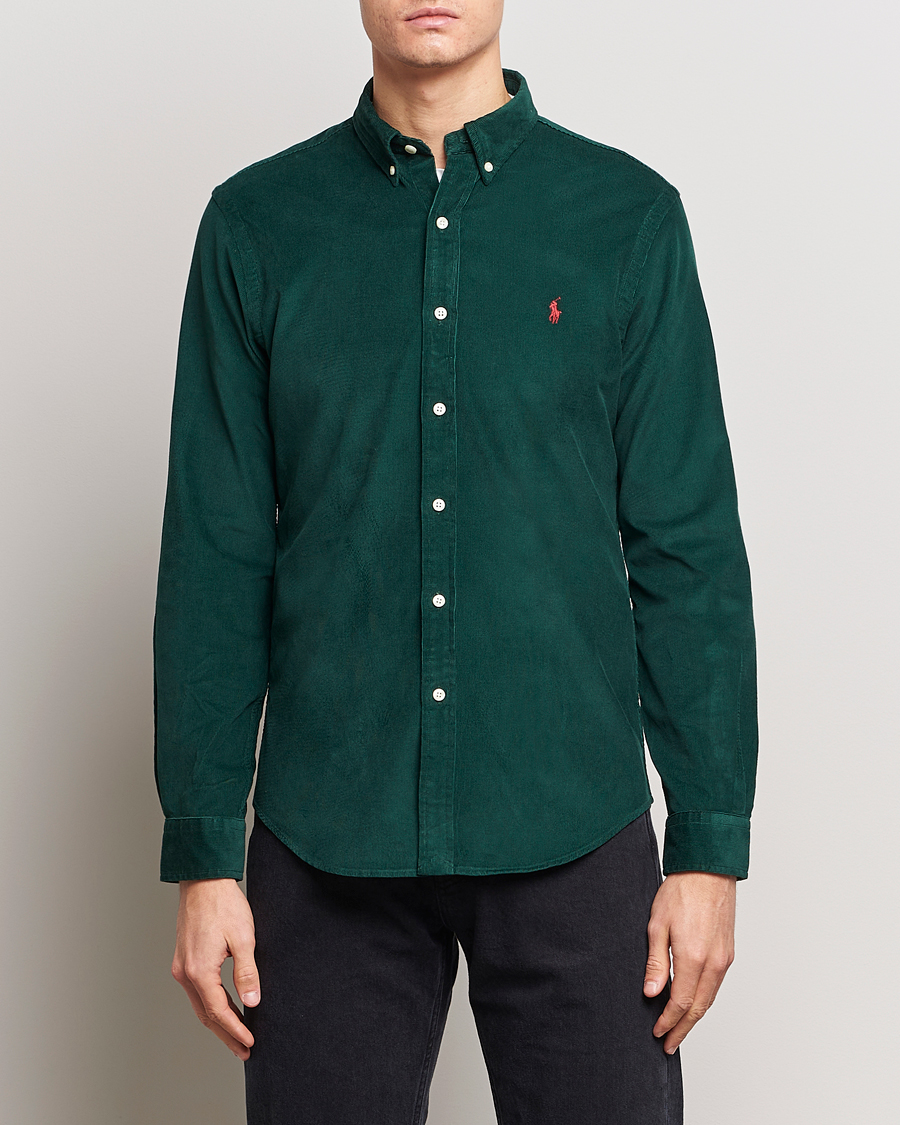 Mies | Kauluspaidat | Polo Ralph Lauren | Slim Fit Corduroy Shirt Hunt Club Green