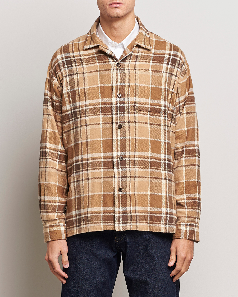 Mies |  | Polo Ralph Lauren | Brushed Flannel Checked Shirt Khaki/Brown