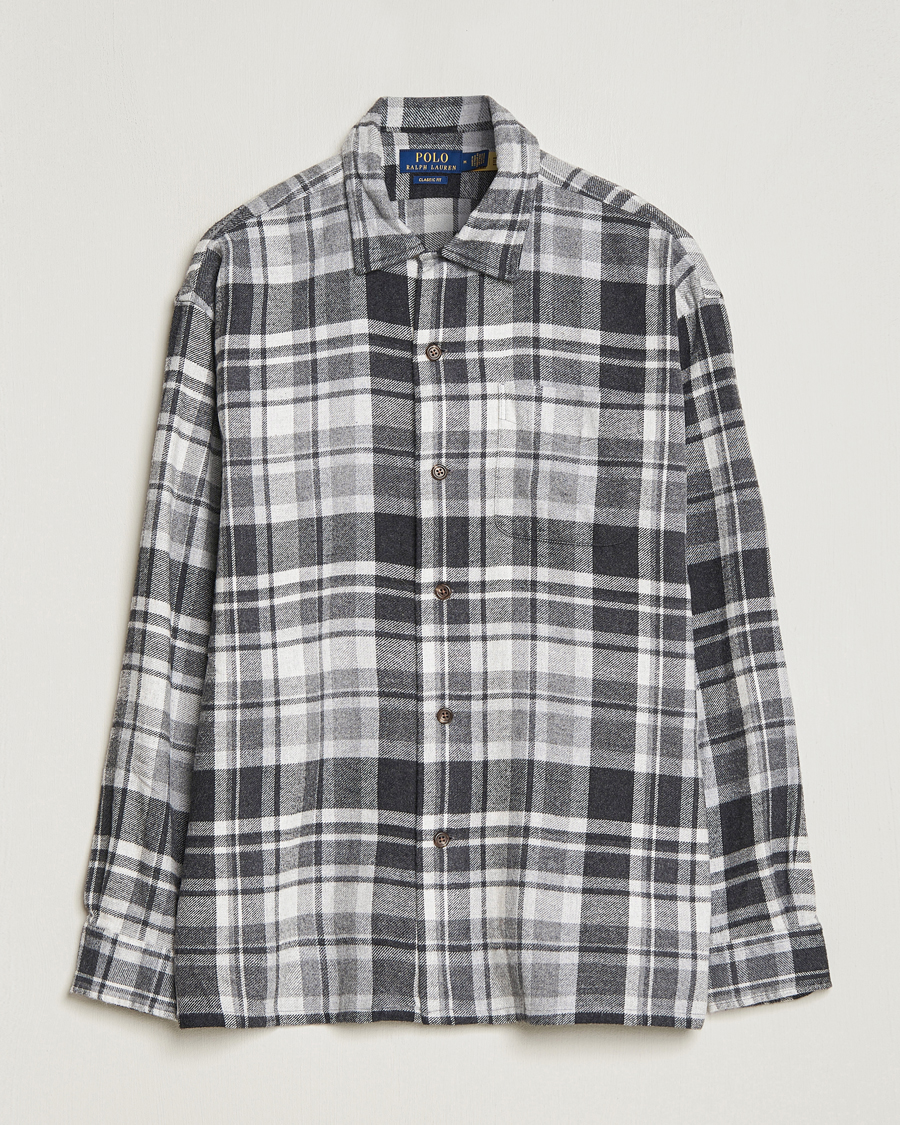 Mies | Kauluspaidat | Polo Ralph Lauren | Brushed Flannel Checked Shirt Grey