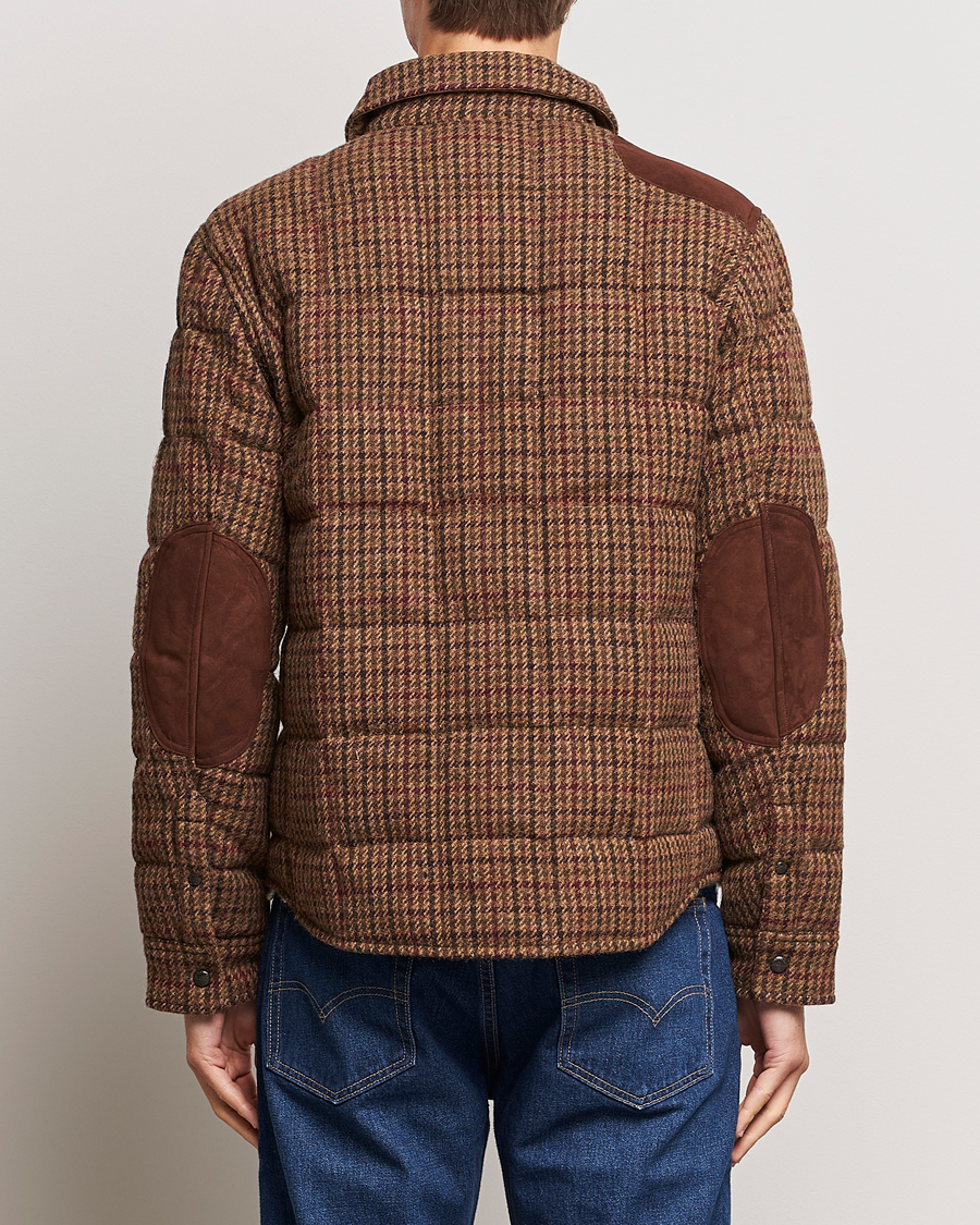 Mies | Takit | Polo Ralph Lauren | Wool Checked Down Shirt Jacket Brown/Burgundy