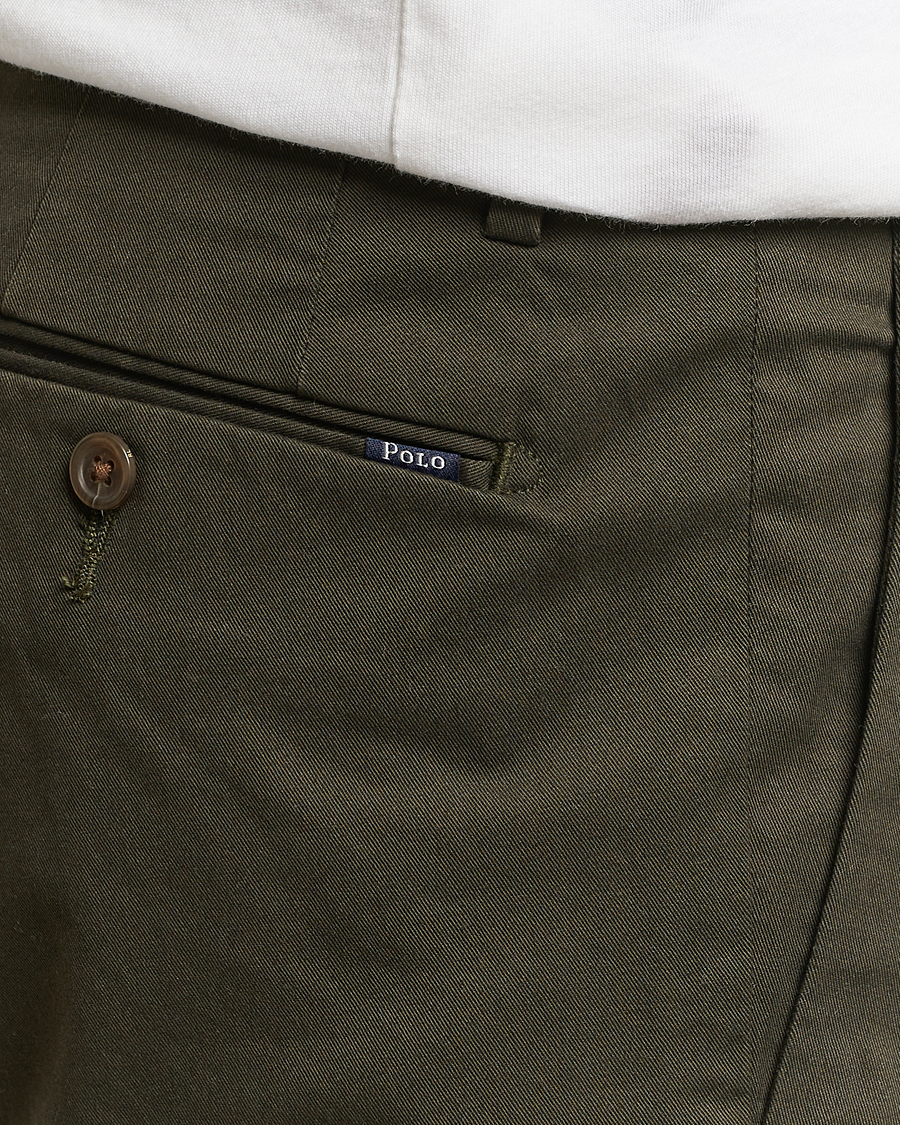 Mies | Housut | Polo Ralph Lauren | Slim Fit Stretch Chinos Oil Cloth Green
