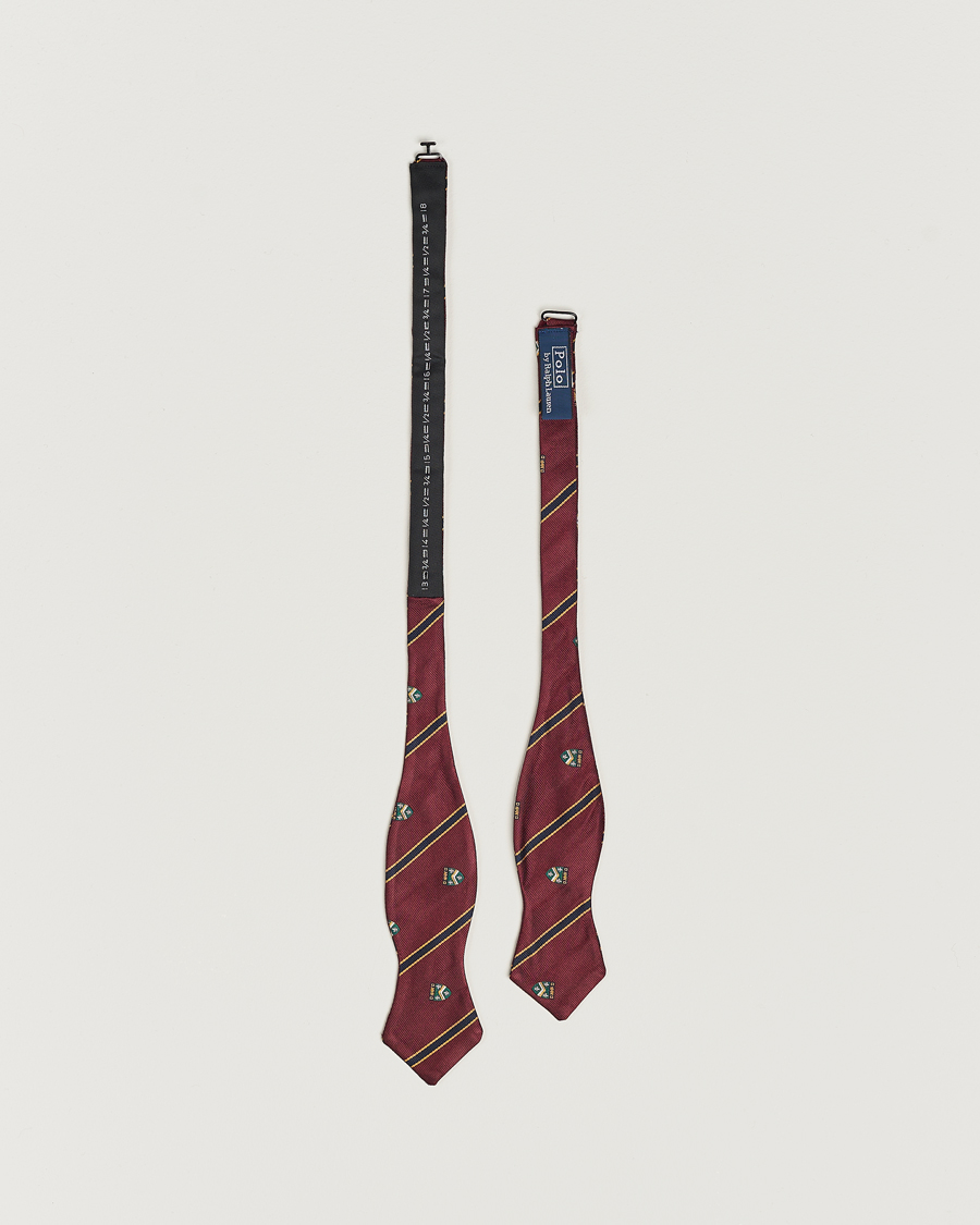 Mies | Polo Ralph Lauren Vintage Club Striped Bow Tie Wine | Polo Ralph Lauren | Vintage Club Striped Bow Tie Wine