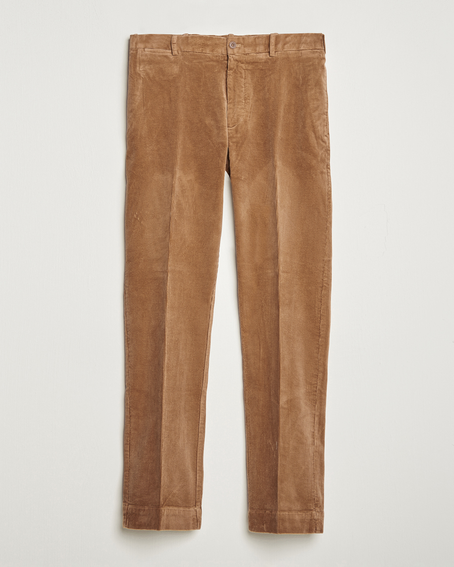 Mies | Housut | Polo Ralph Lauren | Corduroy Pleated Trousers Rustic Tan