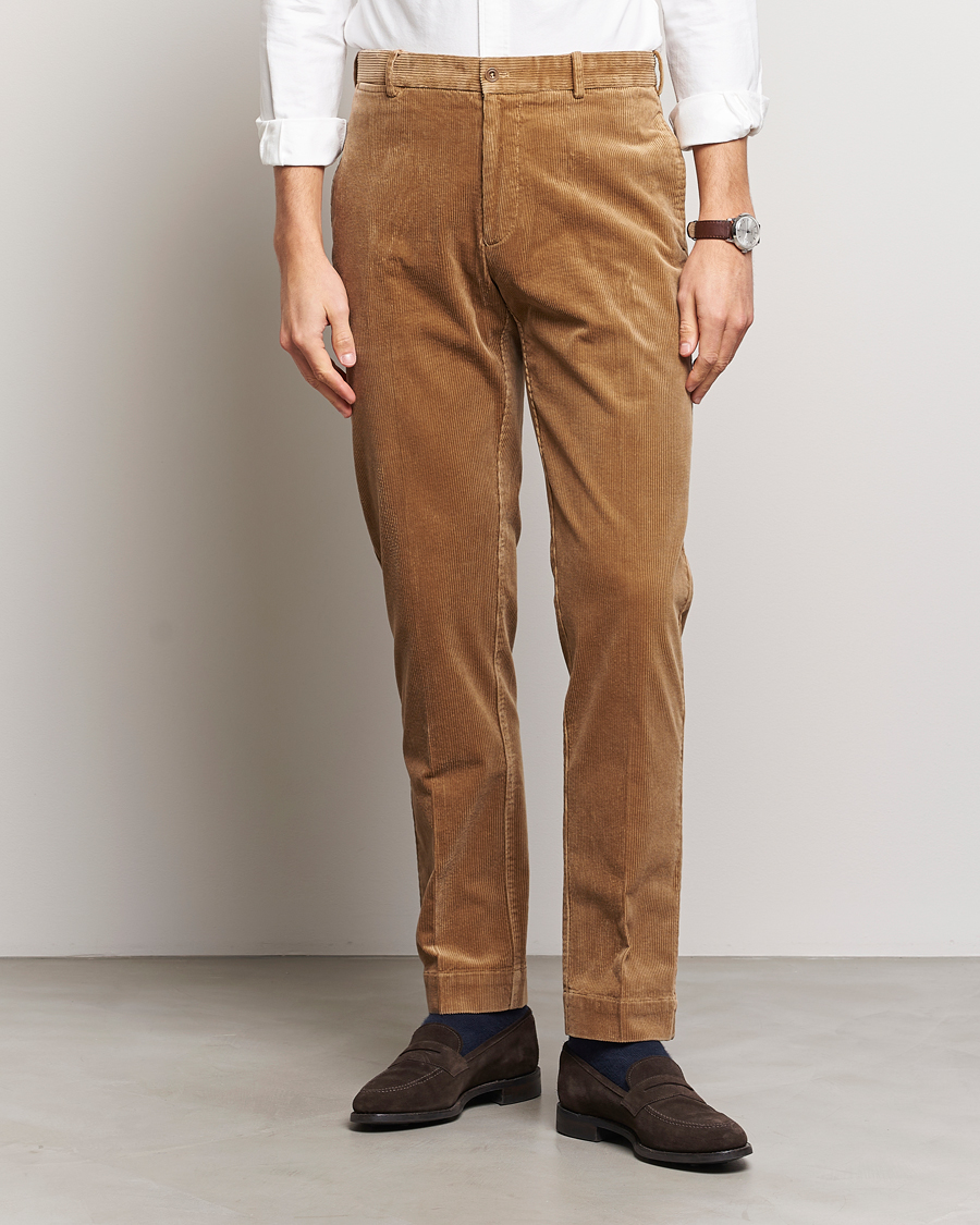 Mies | Housut | Polo Ralph Lauren | Corduroy Pleated Trousers Rustic Tan