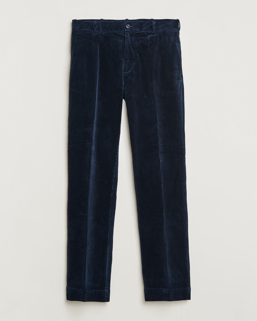 Mies | Housut | Polo Ralph Lauren | Corduroy Pleated Trousers Aviator Navy