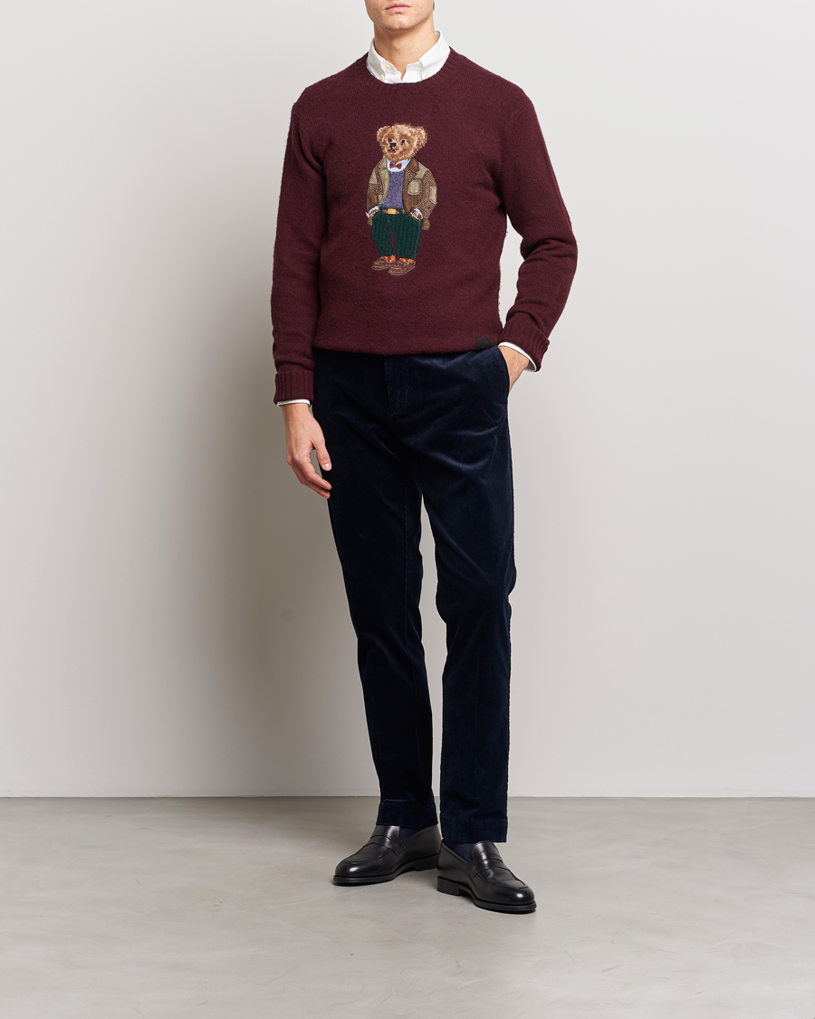 Mies | Housut | Polo Ralph Lauren | Corduroy Pleated Trousers Aviator Navy