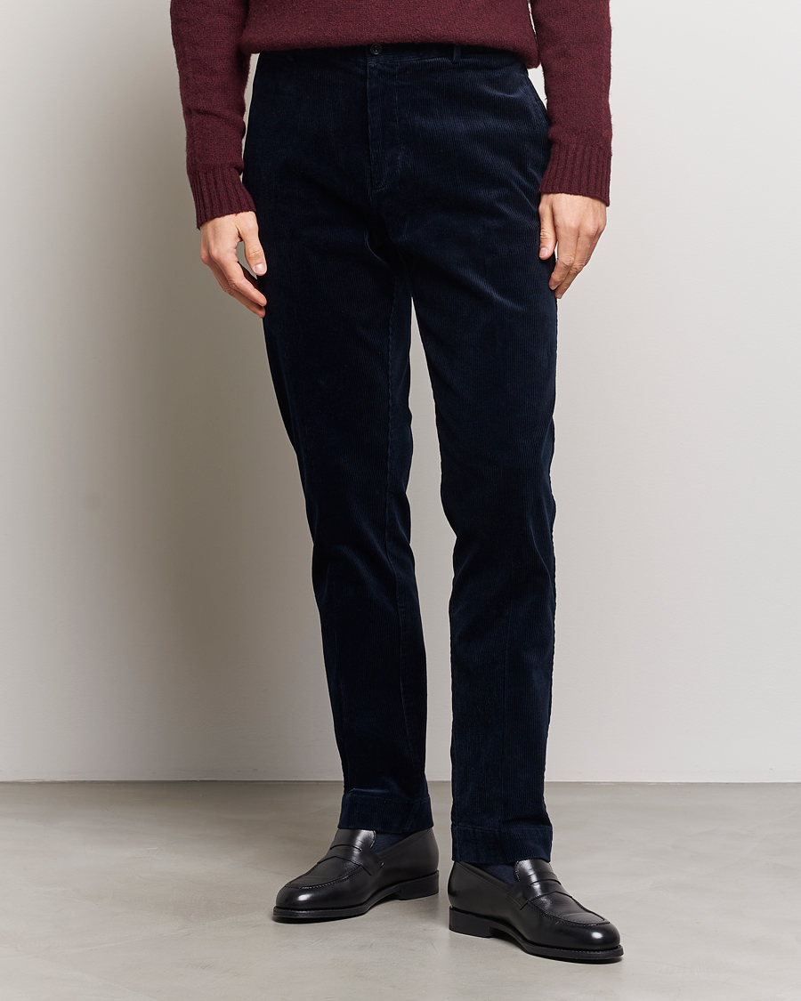 Mies | Housut | Polo Ralph Lauren | Corduroy Pleated Trousers Aviator Navy