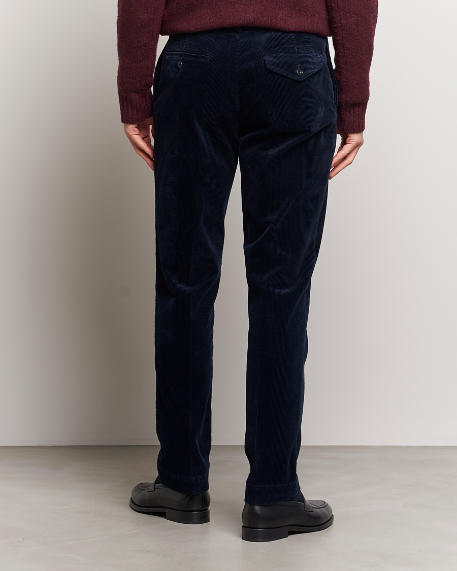 Mies | Housut | Polo Ralph Lauren | Corduroy Pleated Trousers Aviator Navy