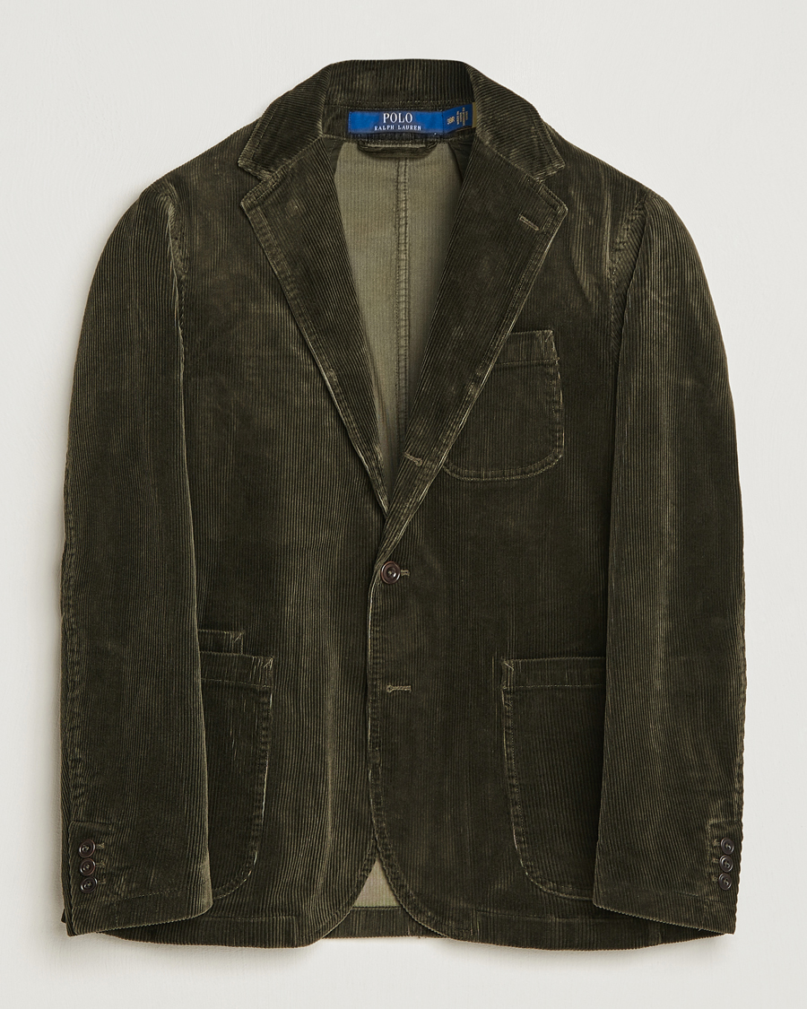 Mies | Pikkutakit | Polo Ralph Lauren | Corduroy Stretch Blazer Oil Cloth Green
