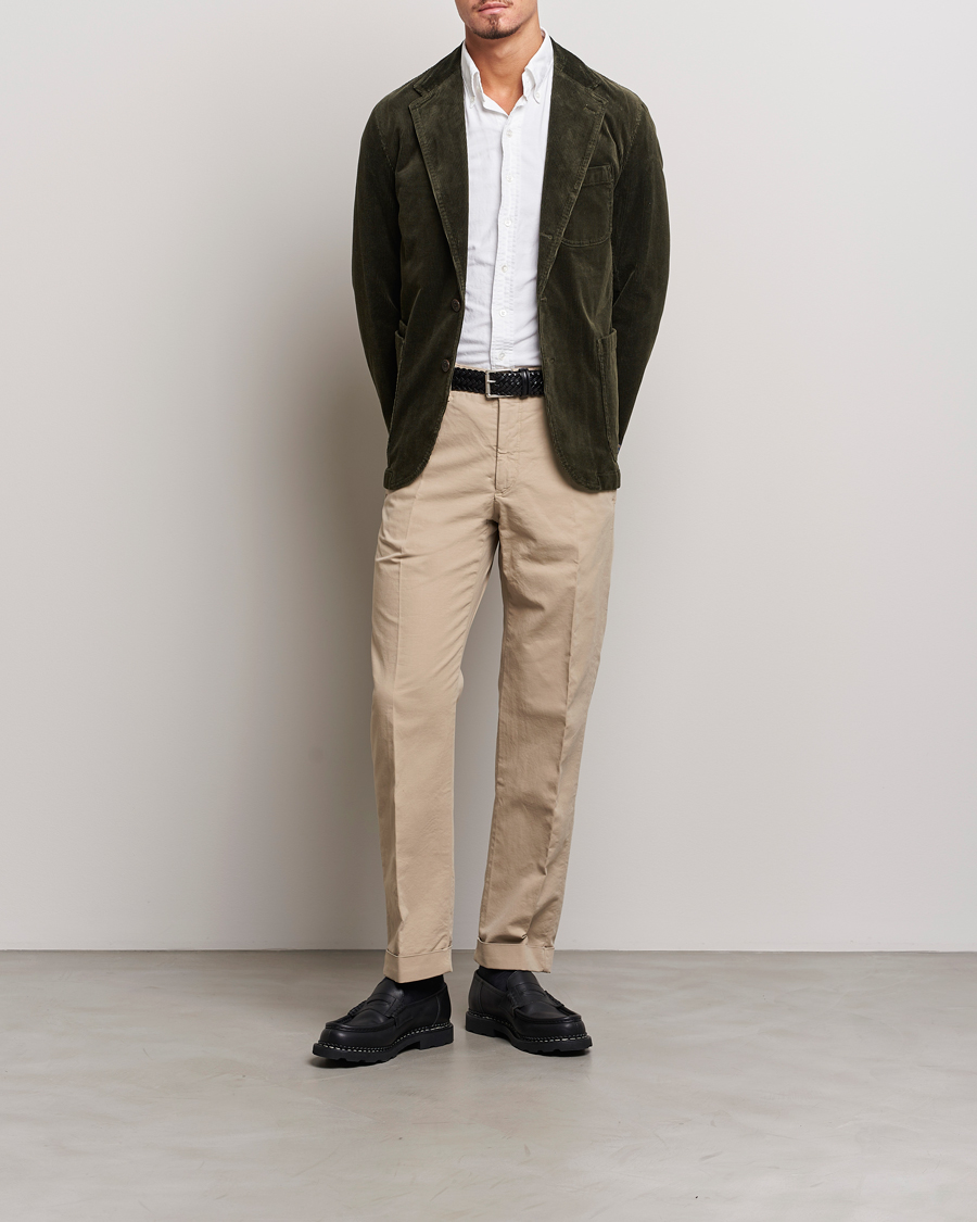 Mies | Pikkutakit | Polo Ralph Lauren | Corduroy Stretch Blazer Oil Cloth Green