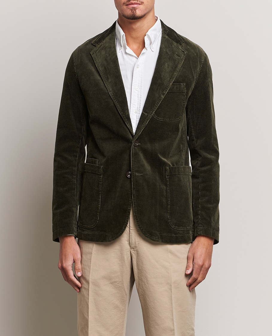 Mies | Vakosamettiset pikkutakit | Polo Ralph Lauren | Corduroy Stretch Blazer Oil Cloth Green