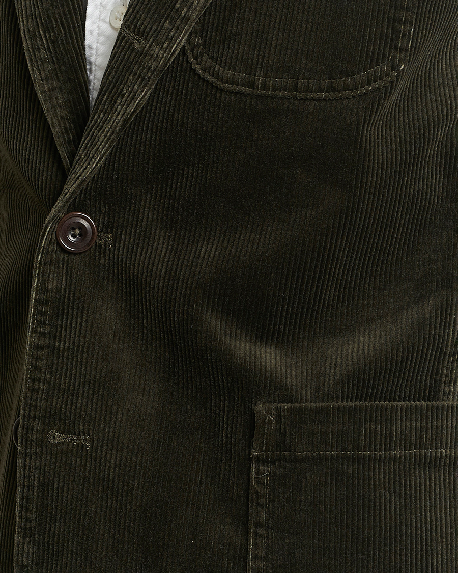 Mies | Pikkutakit | Polo Ralph Lauren | Corduroy Stretch Blazer Oil Cloth Green