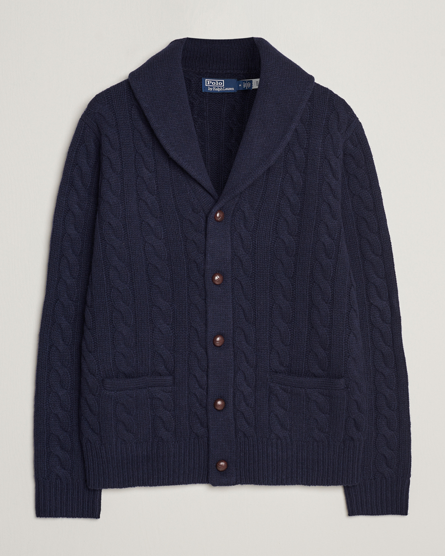 Mies | Puserot | Polo Ralph Lauren | Wool Cable Cardigan Hunter Navy