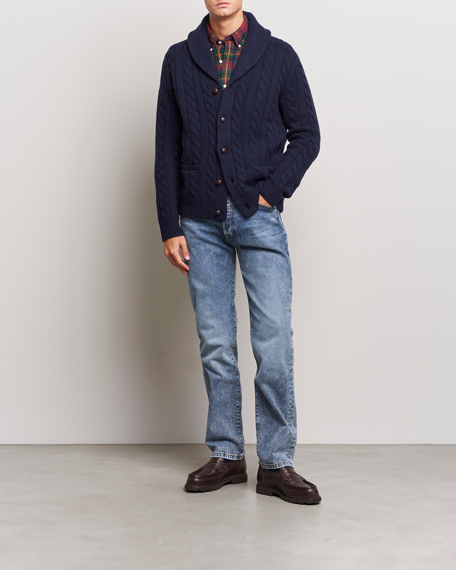 Mies | Puserot | Polo Ralph Lauren | Wool Cable Cardigan Hunter Navy