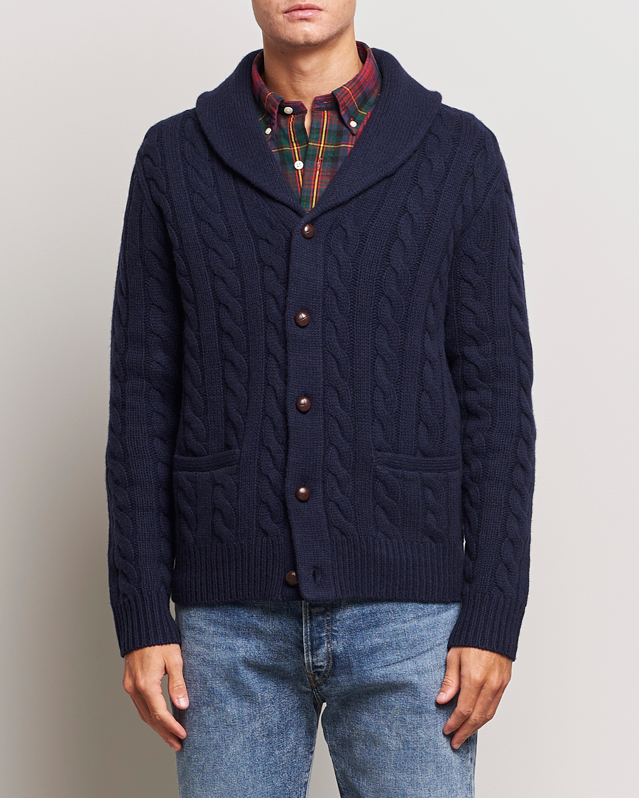 Mies |  | Polo Ralph Lauren | Wool Cable Cardigan Hunter Navy