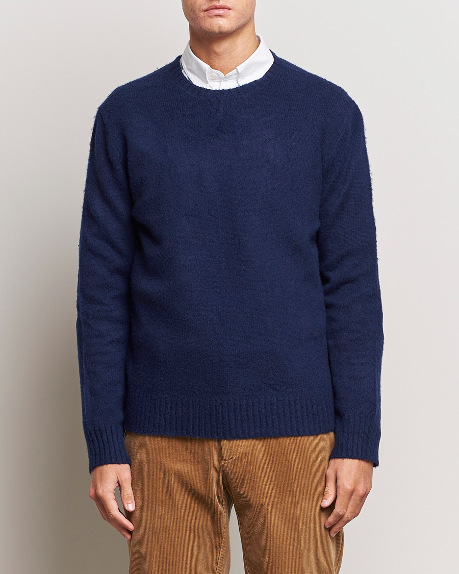 Mies |  | Polo Ralph Lauren | Wool/Cashmere Patch Crew Neck Bright Navy